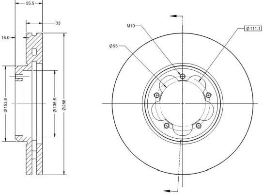 DELCO REMY Тормозной диск RAD1370C